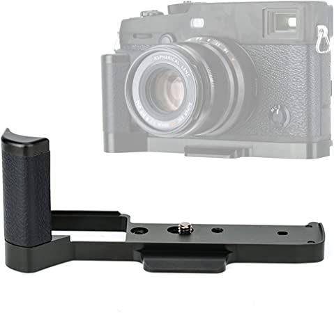 JJC HG-XPRO3 Fuji X-PRO3 Hand Grip, Fuji X-PRO2 Grip, Arca Swiss Type Quick Release QR, Anti Slip Metal Holder Hand Grip, Aluminum Aloy, Compatible with Fujifilm X-PRO3 X-PRO2 X-PRO1