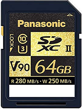 Panasonic Flash Memory Card - 64 GB - Video Class V90 / UHS-II U3 / Class10 - SDXC UHS-II