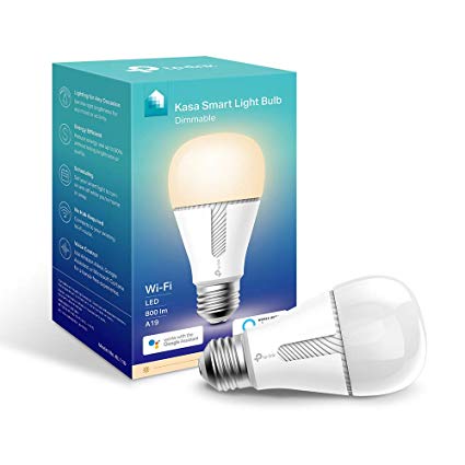 Kasa Smart Wi-Fi LED Light Bulb by TP-Link - Dimmable, A19, No Hub Required, Works with Alexa & Google Assistant, Also Available for California residents (KL110)