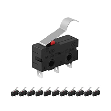 12pcs AC 125V 5A 3 Pin Tact Switch Micro Limit Switches Hinge Lever for Mill CNC KW4-3Z by MUZHI