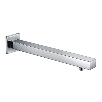 ALTON Brass Square Shower Arm With Wall Flange, Chrome Finish (21-INCH)