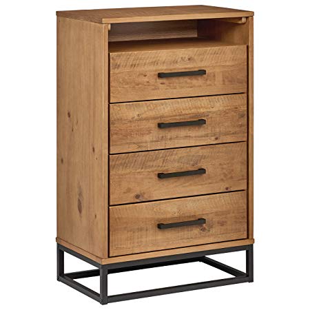 Rivet Eastport Industrial Dresser, 30" W, Oak Finish