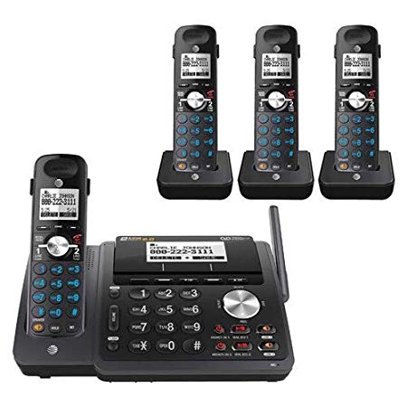 AT&T TL88102 2-line answering System with 3 Handsets (Black)