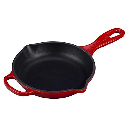 Le Creuset Signature Iron Handle Skillet, 6-1/3-Inch, Cerise (Cherry Red)