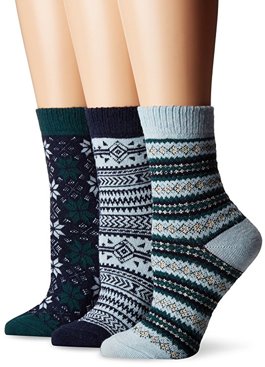 Muk Luks Women's Nordic Fair Isle Socks 3-Pack