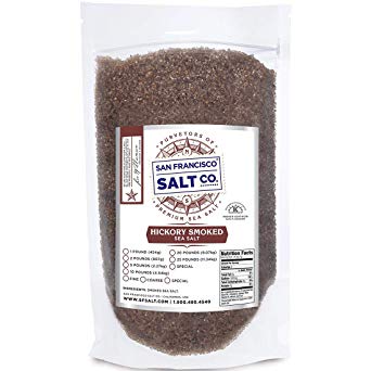 Hickory Smoked Sea Salt 2 lb. Bag - Coarse Grain by San Francisco Salt Company