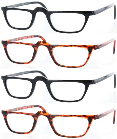 Fiore 4 Pack Half Frame Reading Glasses Spring Hinges 175