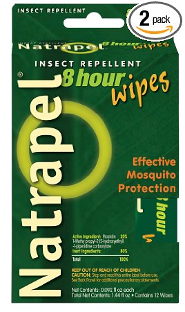 Adventure Medical Kits/Tender Corporation Natrapel, 8 Hour deet free repellent 12 pack wipes (Pack of 2)