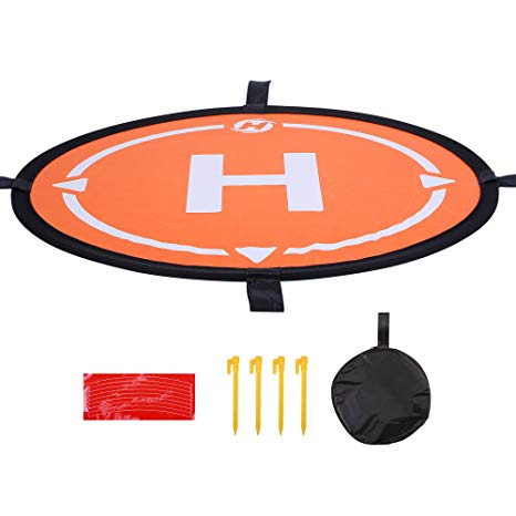 Holy Stone Drone Landing Pad 21.65"/55cm Waterproof Universal Portable Fast-Fold Accessory for All Holy Stone Drones& More Quadcopter Helicopter