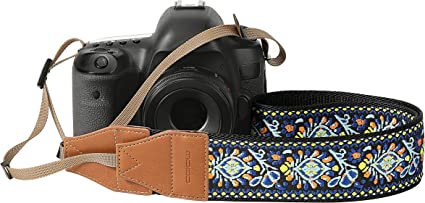 MoKo Camera Strap, Cotton Woven Camera Strap, Adjustable Universal Neck & Shoulder Strap for Digital Camera