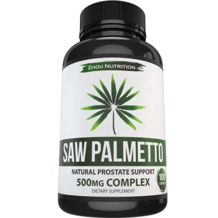 Saw Palmetto Capsules For Prostate Health - Extract & Berry Powder Complex To Reduce Frequent Urination - DHT Blocker To Fight Hair Loss - 500mg Natural Supplement - 100% Money-Back Guarantee