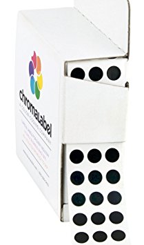 1/4" Black Color-Coding Dot Stickers | Permanent Adhesive, 0.25 in. — 1,000 Labels per Dispenser Box