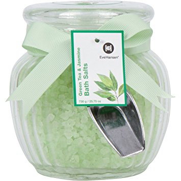 Large 25oz Spa Bath Salts in Beautiful Glass Jar - Best for a Relaxing & Soothing Bath Soak. Skin Nourishing Blend of Natural Sea Salts and Exotic Scents. Great for Gift