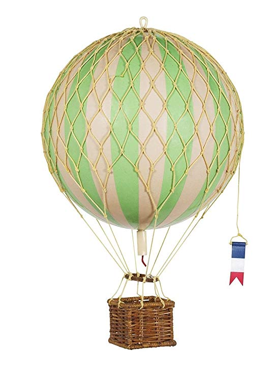 Hot Air Balloon Replica - Authentic Models Floating in the Air - Color: True Green