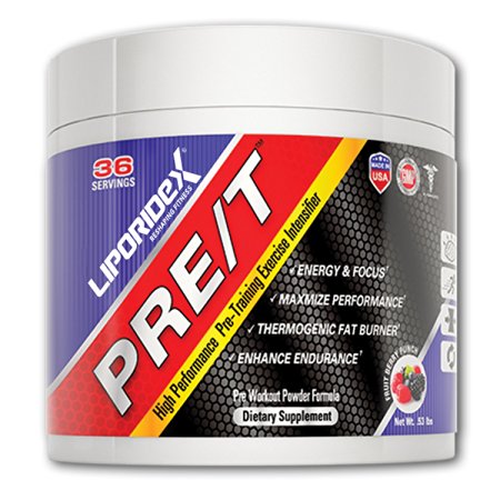 Liporidex PRE/T Pre Workout Supplement Powder. Build Muscle, Increase Performance and Energy. Beet Root and Agmatine for Extended Nitric Oxide Release. Fruit Berry Punch Flavor - 36 Servings