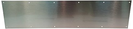 Don-Jo 90 Metal Kick Plate, Satin Stainless Steel Finish, 30" Width x 6" Height, 3/64" Thick