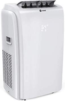 Vremi 12,000 BTU Portable Air Conditioner with Heat Function - Quiet Air Conditioning Machine for 450 to 550 Square Feet Rooms - LED Display Auto Shut Off and Dehumidifier - Remote Control Included