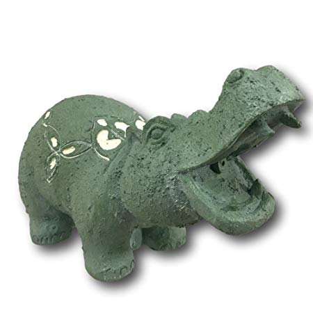 TotalPond Hippo Pond Fountain Spitter 8 Inches Green