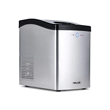 Newair Nugget Ice Maker, Sonic Speed Countertop Crunchy Ice Pellet Machine 45 lbs. of Ice a Day, Stainless Steel, Self-Cleaning Function and BPA-Free Parts, Perfect for Home, Kitchen, and More