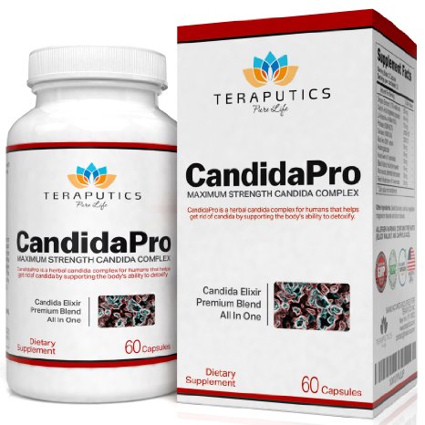 Teraputics CandidaPro - Candida Cleanse Supplement Super High Potency Herbal Candida Killer and Yeast Infection Cleanse 100 All Natural 60 Caps