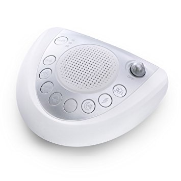 White Noise Sound Machine - Raynic Sleep Therapy Portable Spa Relaxation Machine with 8 Natural Soothing Sounds and Sleep Timer, USB Port, Headphone Jack for Baby, Kids, Adult, Traveler, Office, Home