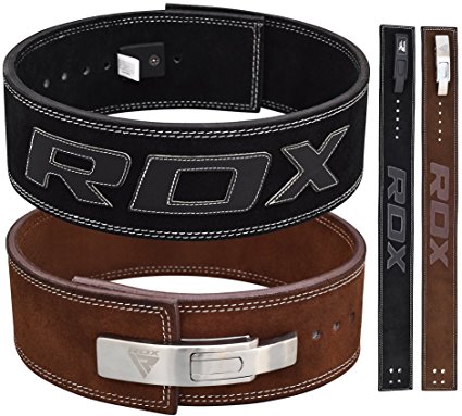 RDX Cow Hide Leather Gym Weight Lifting Lever Buckle Powerlifting Belt Fitness Exercise Bodybuilding