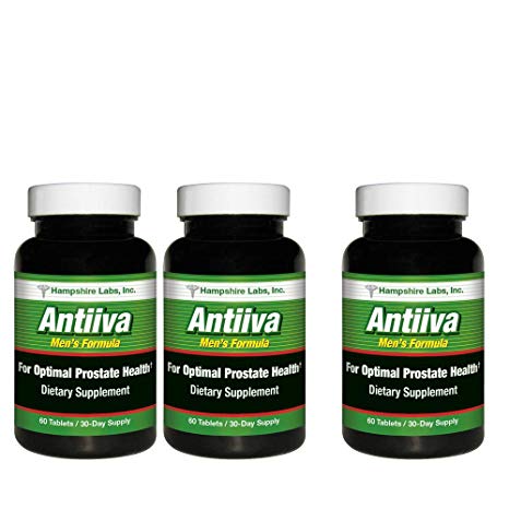 Antiiva Men’s Prostate Supplement/Supports Prostate & Urinary Health, Reduces Bathroom Trips and Promotes Sleep. Reduce Frequent urges. Better Bladder Emptying 90 Day Supply.