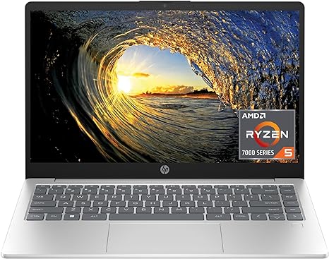 HP 14 inch Laptop, FHD Display, AMD Ryzen 5 7520U, 8 GB RAM, 512 GB SSD, AMD Radeon Graphics, Windows 11 Home, 14-em0040ca (2023)