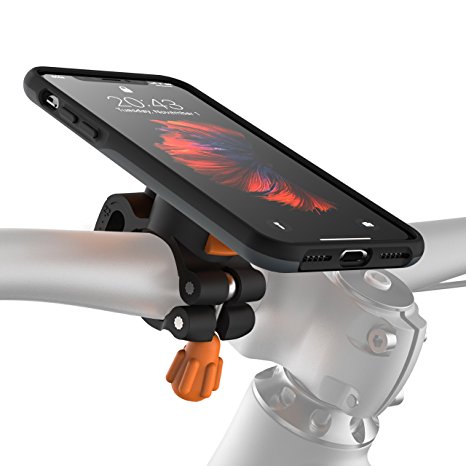 Morpheus Labs M4s iPhone X Bike Kit, Bike Mount & iPhone X Case, cell phone holder for Apple iPhone X / iPhone 10, safe bicycle phone mount, bicycle holder [Slate Grey]