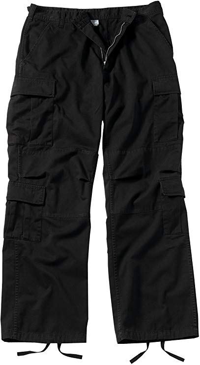 Vintage Paratrooper Cargo Pants, Black BDUs/Fatigues