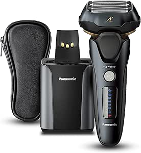 Panasonic Rechargeable Wet/Dry 5-Blade Shaver with Pop-Up Trimmer & Auto-Cleaning System (ES-LV97-K841)