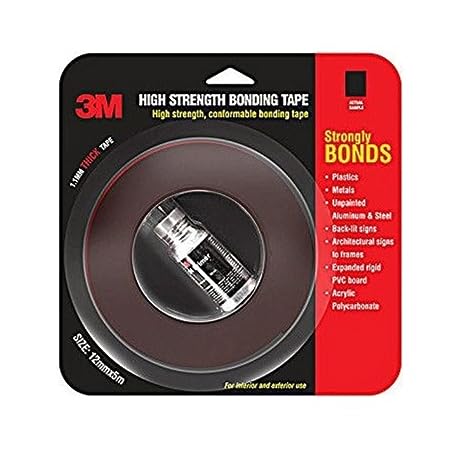 3M Hi Strength Bond Tape (12 mm x 5 m   Primer, Grey)