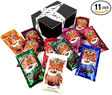 Land O Lakes Cocoa Classics Hot Cocoa Mix 11-Flavor Variety: One 1.25 oz Packet of Each Flavor in a BlackTie Box (11 Items Total)