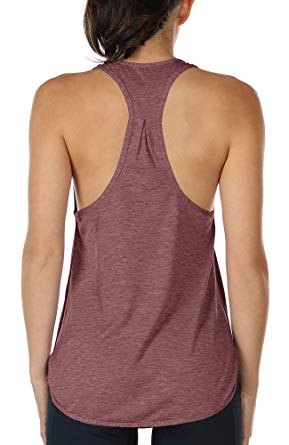 icyzone Workout Tank Tops for Women - Athletic Yoga Tops, Racerback Running Tank Top