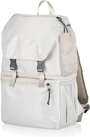 ONIVA Tarana Backpack Cooler made with Recycled Material, Soft Cooler Backpack, Upcycled Cooler Bag, (Halo Gray)