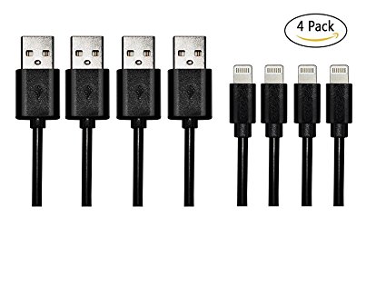 Upow Lightning Cable Lightning To USB Charging Cable for All Apple Lightning Device-8.0 Inch/4 Pack