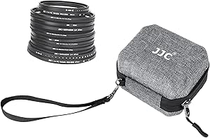 JJC Hard Shell Camera Lens Filter Case Up to 67mm (62mm 58mm 55mm 52mm 49mm 46mm 43mm 40.5mm 37mm),Water Resistant & Dustproof,Camera Filter Pouch with Microfiber Cleaning Cloth for Photography