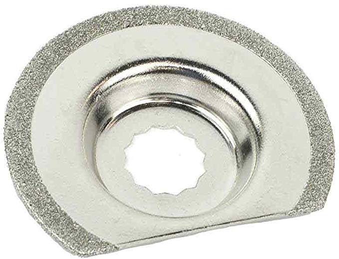 Versa Tool SB1O-D 63mm Semi Round Electroplated Diamond Grout Blade, 8mm Offset Mount Fits Fein Multimaster, Rockwell, Sonicrafter, Makita Oscillating Tools - Single Blade Display Pack
