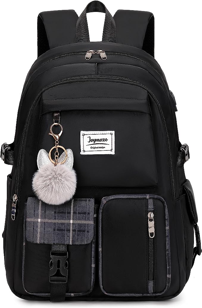 Joymoze Cute Backpack for Girl Teenager Daily Backpack Women Backpack Purse Black