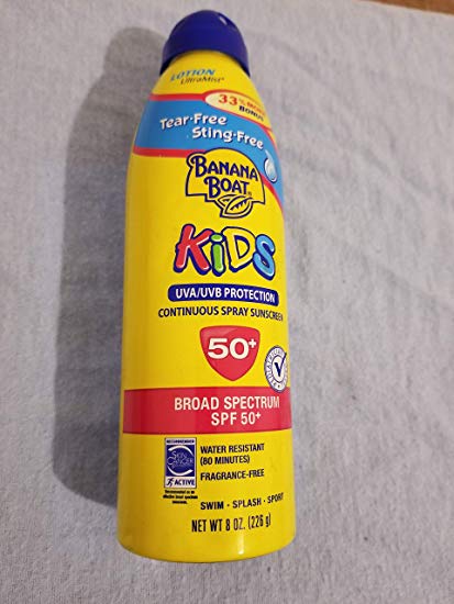 Banana Boat Kids UltraMist Continuous Spray Sunscreen, SPF 50 , Fragrance Free 6 oz (170 g)