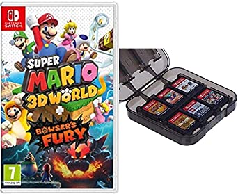 Super Mario 3D World   Bowser's Fury (Nintendo Switch) & Amazon Basics Game Storage Case for Nintendo Switch - Black