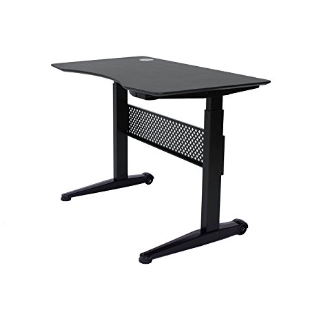 ApexDesk AirLift Series 59"x29" Movable Sit/Standing Desk, Pneumatic Height Adjustable from 29” to 48” (59x29" Black Top, Black, Frame)