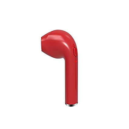 WJM i7 Single Universal Wireless Earphone Bluetooth 4.1 Earphones In-Ear Earbuds With Mic for iPhone and Android -Red