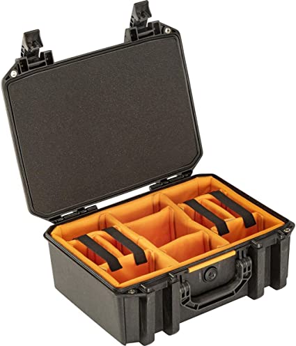 Pelican Vault V300 Multi-Purpose Hard Case with Padded Dividers for Camera, Drone, Equipment, Electronics, and Gear (Black)