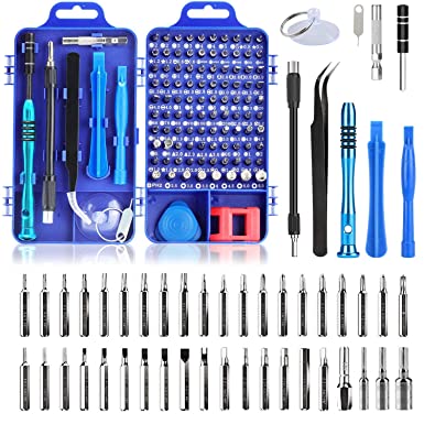 Eocean 110 in 1 Professional Screwdriver Multi-Function Magnetic Repair Tool Kit Compatible with iPhone/iPad/Android/Computer/Laptop/PC (Blue)