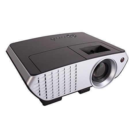 Video Projector,XINDA 2017 Updated 2000 Lumens LCD LED Multimedia Portable mini Video Projector Home Theater Cinema Movie Projector Support HD 1080P PRJ003Black