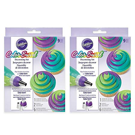 Wilton ColorSwirl 3-Color Coupler 9-Piece Decorating Kit, 2 pack