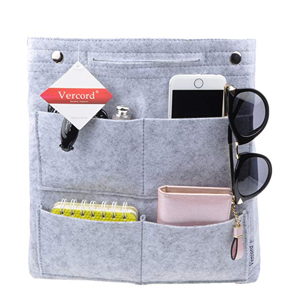 Vercord Felt Tote Handbag Purse Pocketbook Organizer Insert Divider Shaper Bag in Bag