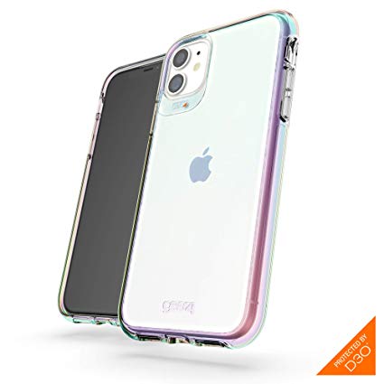 GEAR4 Crystal Palace Iridescent Compatible with iPhone 11 Case, Advanced Impact Protection with Integrated D3O Technology, Anti-Yellowing, Phone Cover – Iridescent