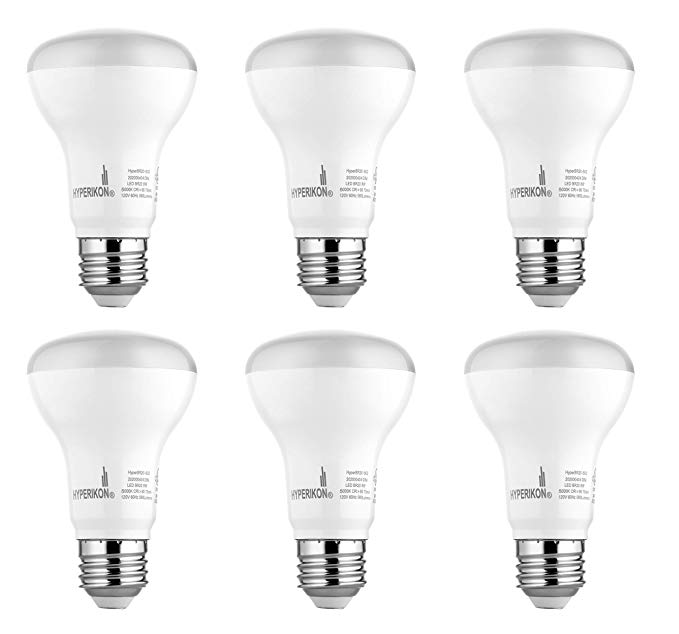 Hyperikon BR20 LED Bulb Dimmable, 8W (50W Equivalent), 3000K (Soft White Glow), Wide Flood Light Bulb, CRI 90 , Medium Base (E26), UL & ENERGY STAR - Great for Kitchen, Family Room, Bathroom (6 Pack)